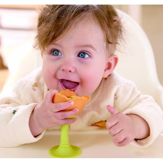 Rattle and teether, Hape, Orange flower