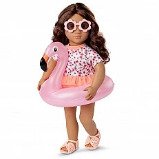 Doll, Battat, Our Generation, Gabriella with accessories and book, 46 cm