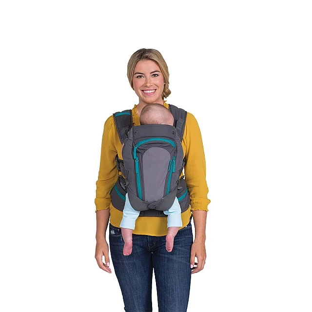 Ergonomic baby carrier with pockets, Infantino, 4 in 1, Gray, from 3.6 to 18 kg.