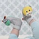 Baby soft slippers with rattle, Infantino, Zebra and tiger