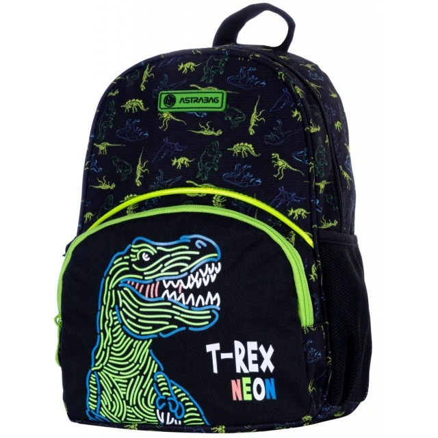 Childrens backpack, Astra, T-Rex Neon, 32x22x10cm