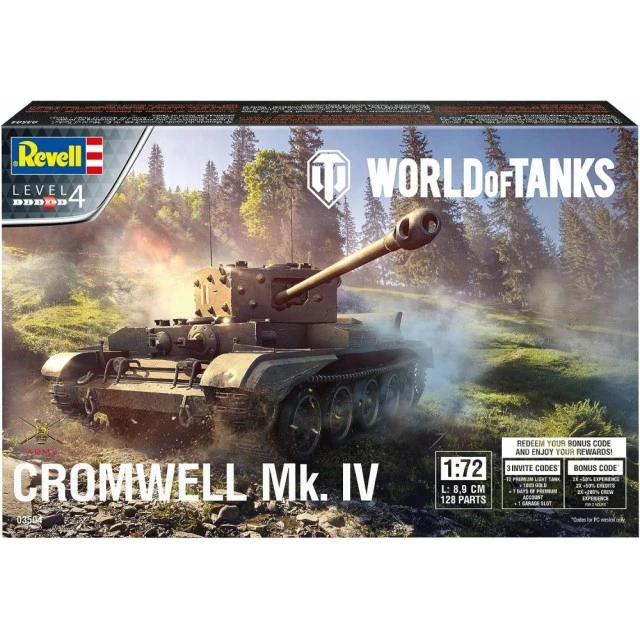 Model kit World of Tanks, British tank Cromwell Mk. IV, 128 pieces