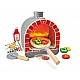 Interactive wooden set, Hape, Pizza oven with accessories, 23 pieces