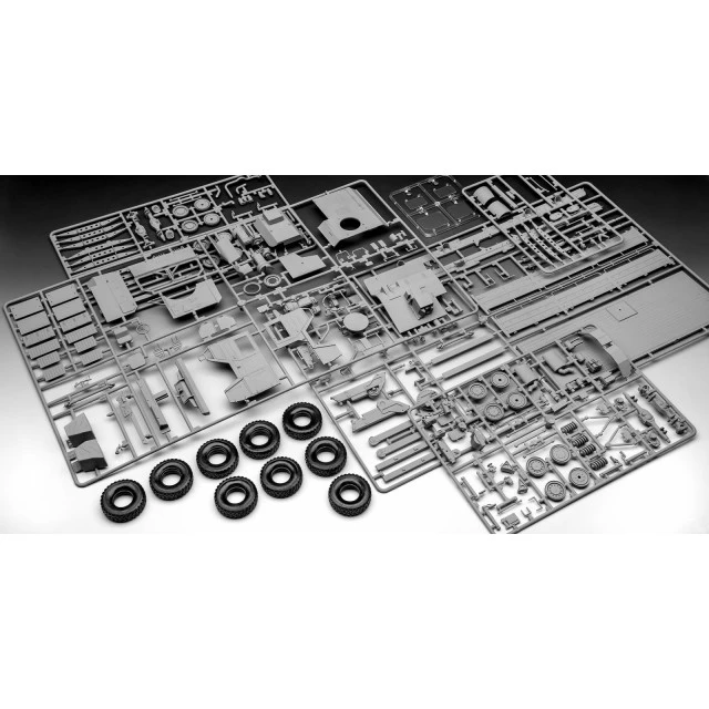 Assembly model, Revell, Military truck MAN 10t Milgl.8x8, 245 parts