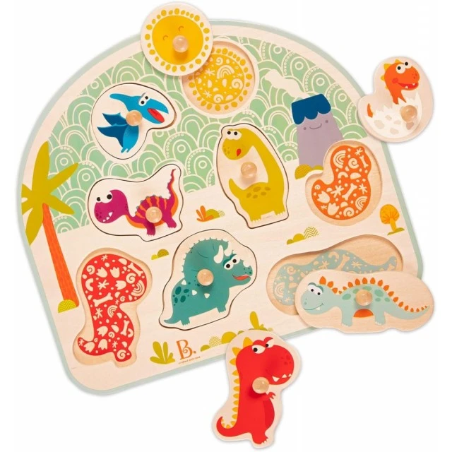 Wooden puzzle Dinosaurs, 8 parts