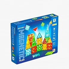 Magnetic Constructor, Geomag, Multicolored Tiles, STEM, 16 Pieces
