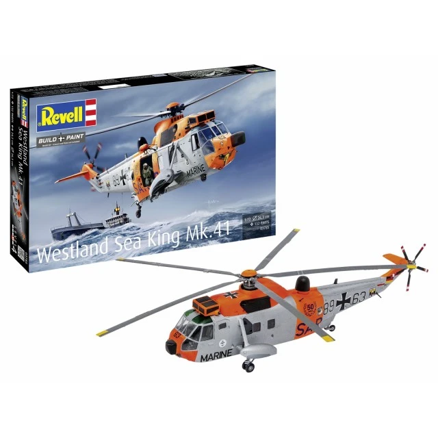 Assembly model, Revell, Westland Sea King Mk.41 Helicopter, 132 parts