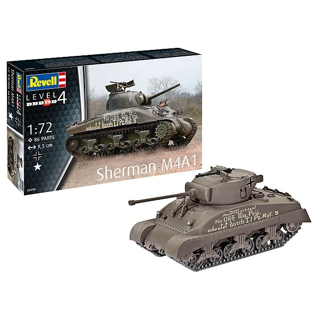 Assembly model Sherman M4A1 tank, 86 parts