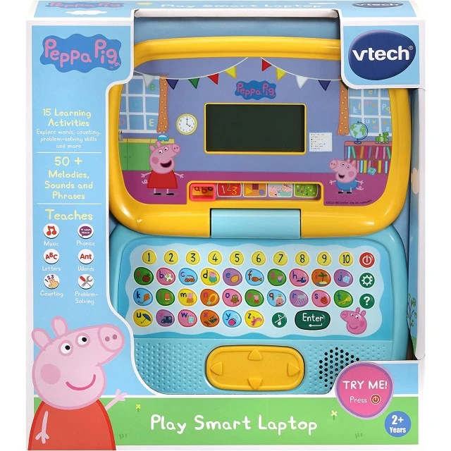 Interactive Toy, Vtech, Peppa Pig Educational Laptop, 15.8 x 23.7 x 5.6 cm