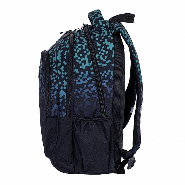 School backpack HEAD Green blocks, AB200, 44 x 32 x 19 cm