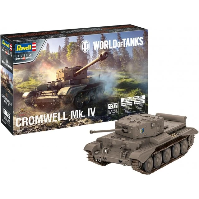 Model kit World of Tanks, British tank Cromwell Mk. IV, 128 pieces