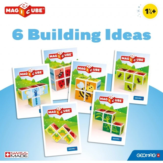 Magicube Magnetic Building Block, Insects and Cards 121, 11 Pieces