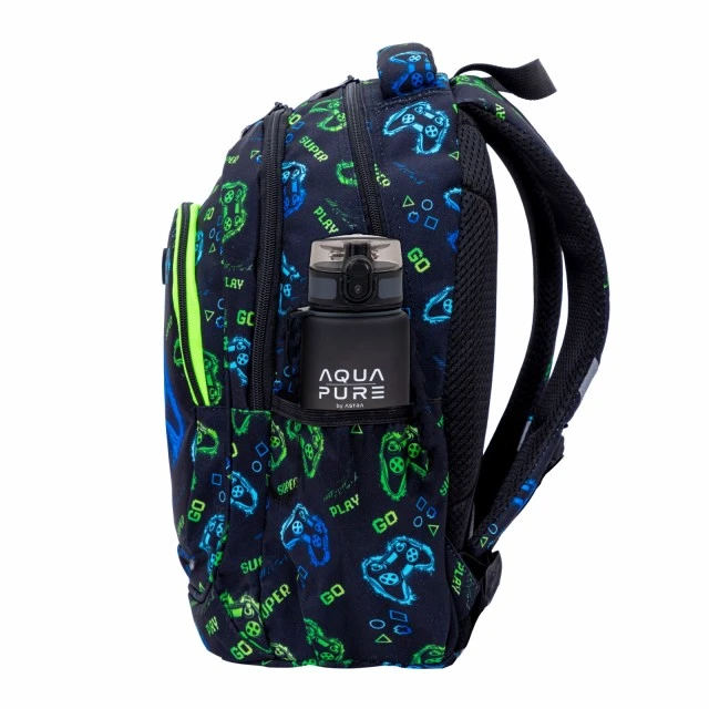 School backpack, Head, Neon Game, AB330, 39 x 28 x 15 cm