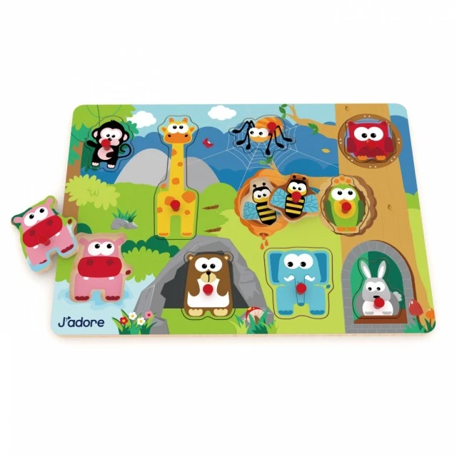 Wooden matching puzzle, J′adore, Animals
