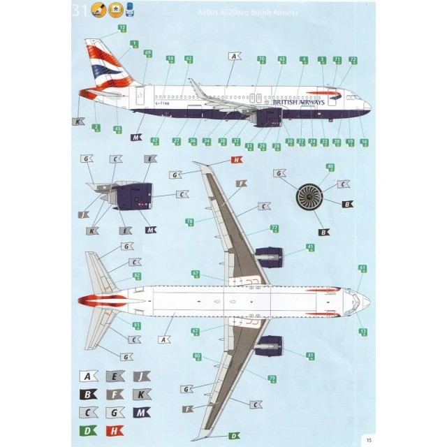 Passenger plane Airbus A320neo - assembly model