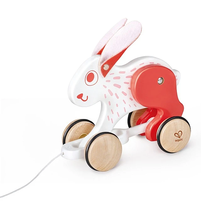 Wooden pull toy, Hape, Rabbit, 24 x 11 x 20 cm