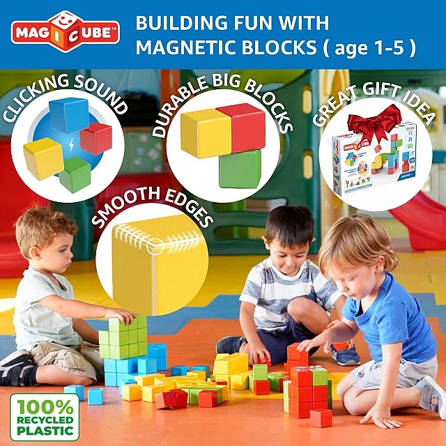 Magnetic construction set Magicube, Creative, 24 pieces