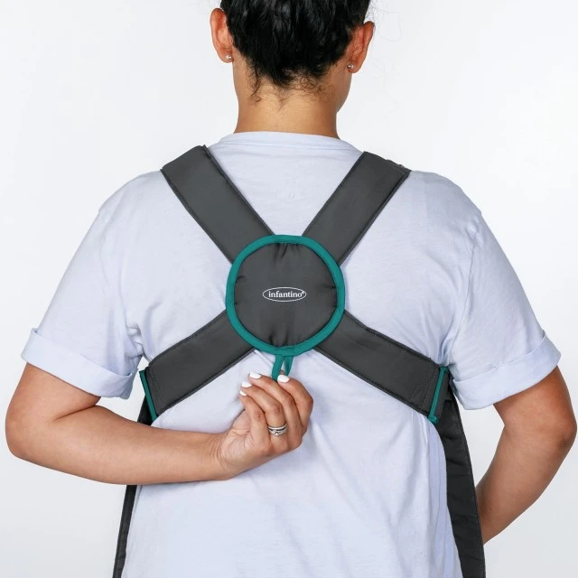 Ergonomic baby carrier with pocket, Infantino, 2 in 1, Gray, from 3.6 to 11.3 kg.