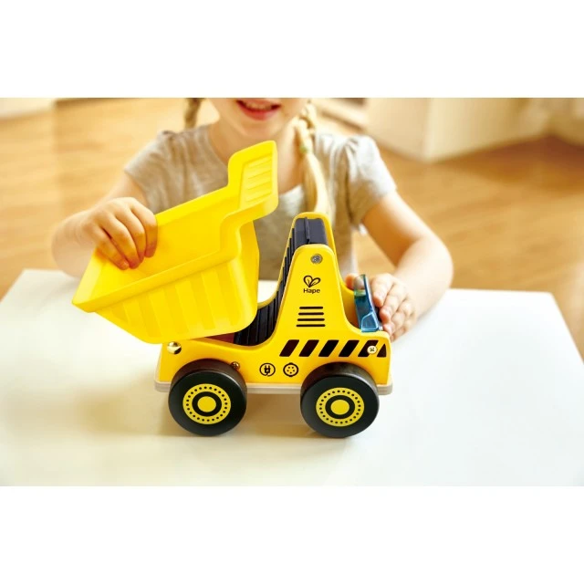 Children’s wooden dump truck, Hape