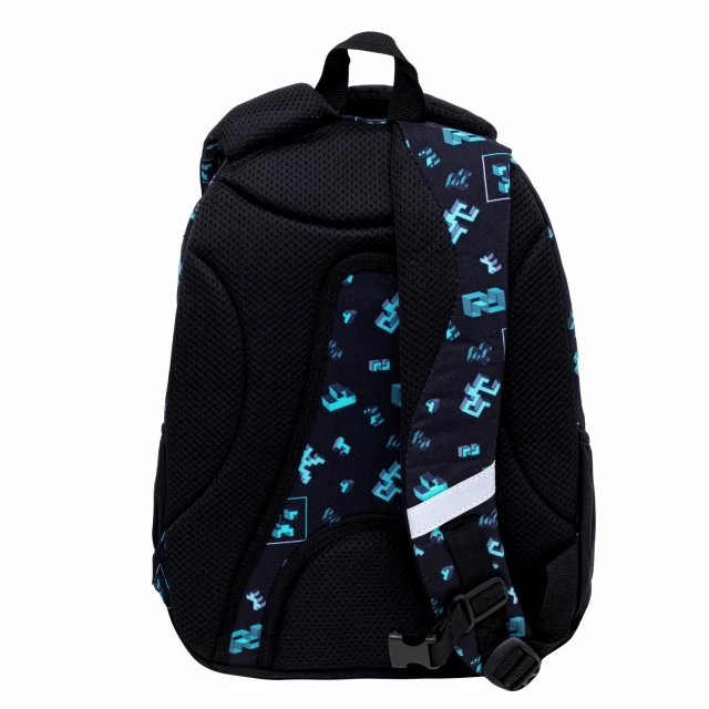 School backpack, Astra, Dark Pixel, AB330, 39 x 28 x 15 cm