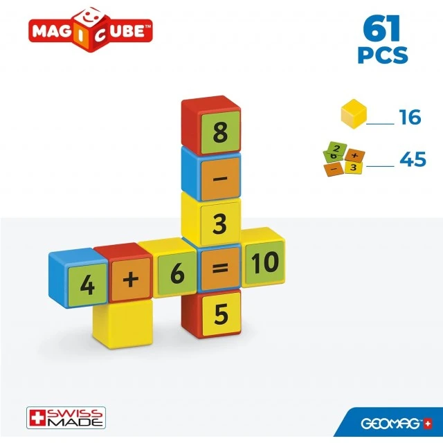 Magnetic construction set Magicube, Math building 257, 61 pieces