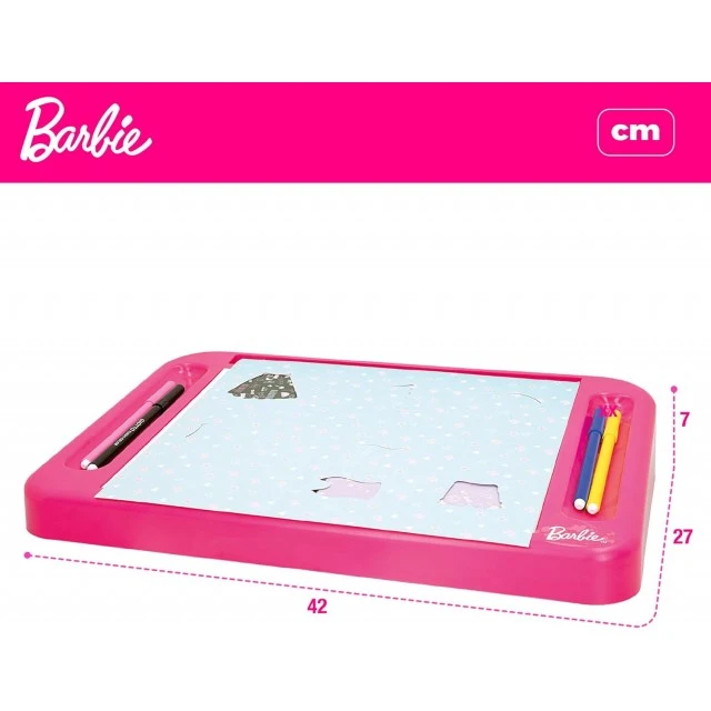 Creative set, Lisciani, Barbie, Drawing school with light board, Fashion studio with Barbie doll included
