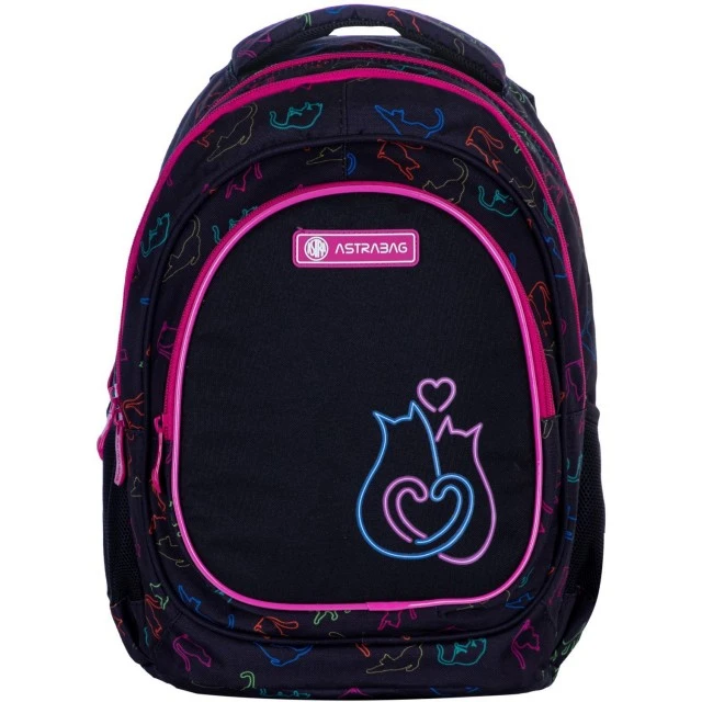 School backpack, Astra, Cat love, 39x28x15cm