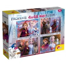 Puzzle, Lisciani, Frozen, Double-sided puzzles 4 x 48 pieces
