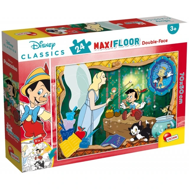 Puzzle, Lisciani, Pinocchio, Two-sided puzzle 24 pieces