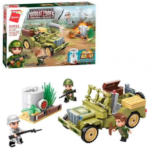 Building set Combat Zone Jeep attack, 264 pieces