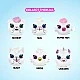 Creative set, Canal Toys, Mini plush toy for coloring, Neon, 10 cm, 2 pieces
