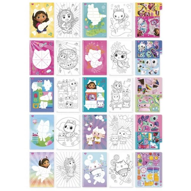 Creative kit, Totum, Gabby′s Dollhouse, Sticker book by numbers