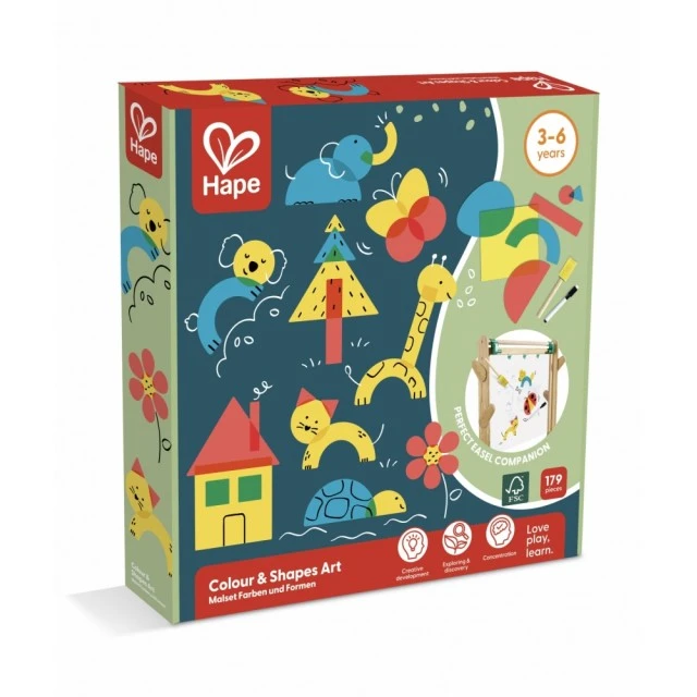 Set of plasma, colors and shapes, Hape, 179 parts