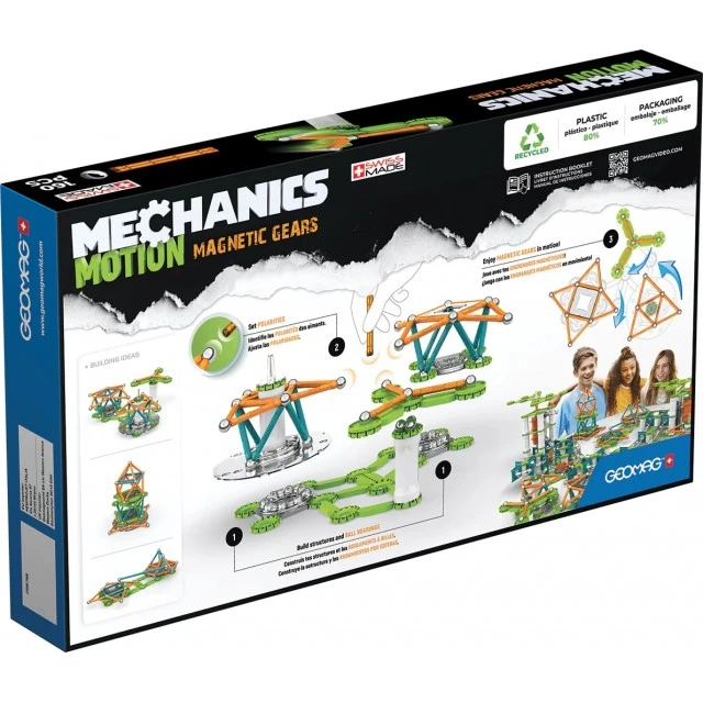 Magnetic construction set Mechanics 768, Gears, 160 parts