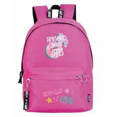 Record Your Life School Backpack, 44 x 32 x 14 cm, Pink