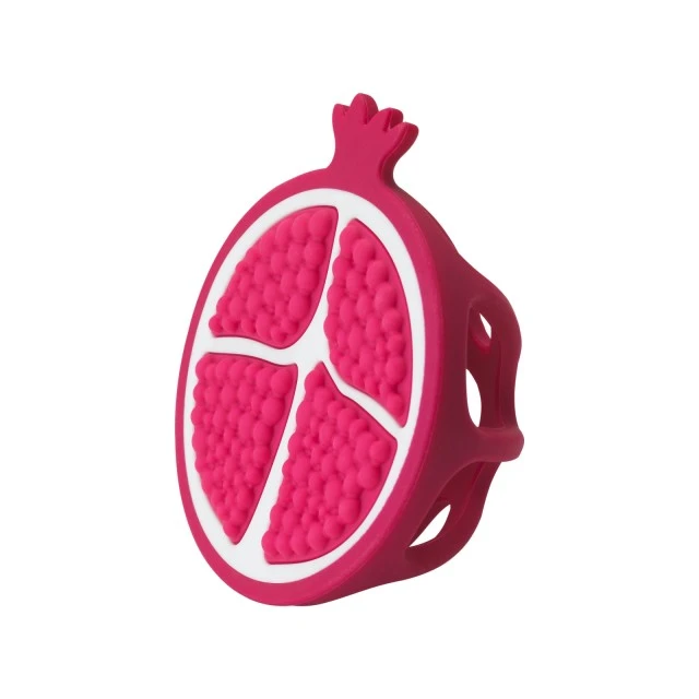 Soothing Silicone Baby Teether, Infantino, Pomegranate