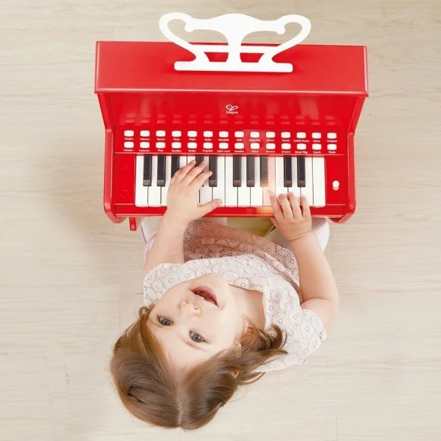 Hape Light Wooden Piano, Red
