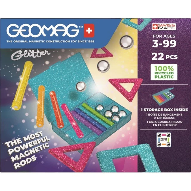 Magnetic constructor Glitter Panels 534, 22 parts