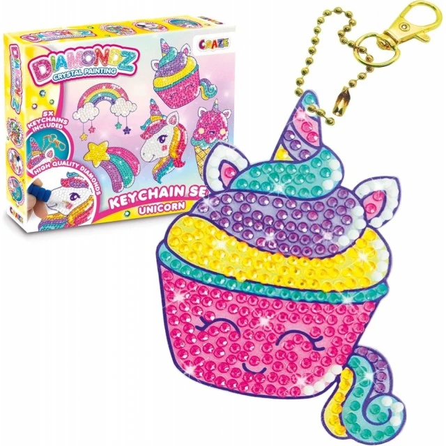 Creative set Craze Unicorn diamond keyring