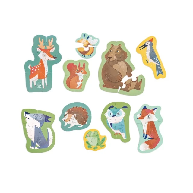 Educational puzzle forest friends, Hape, 40 pieces