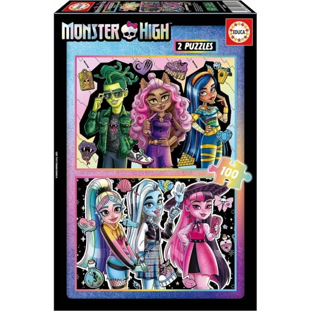 Пъзел Monster High 2в1, 2 х 100 части