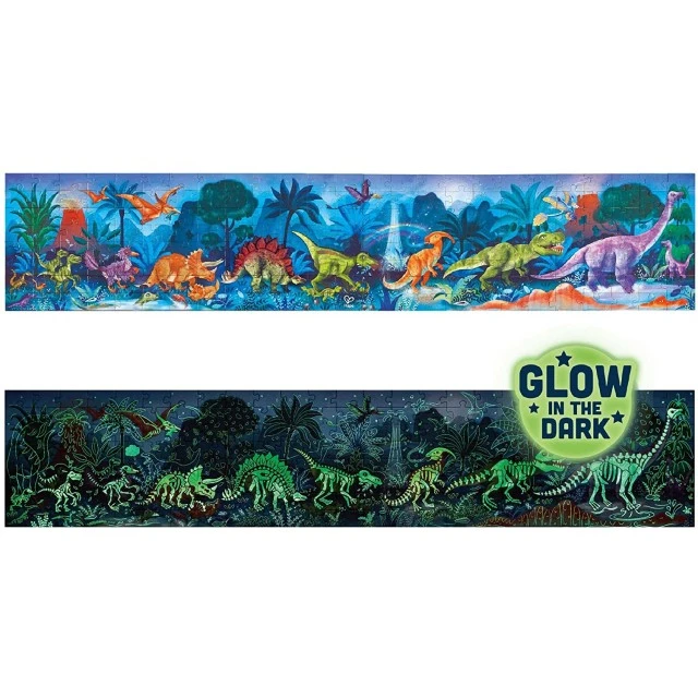 Puzzle Dinosaurs, Glow in the dark, 200 pieces