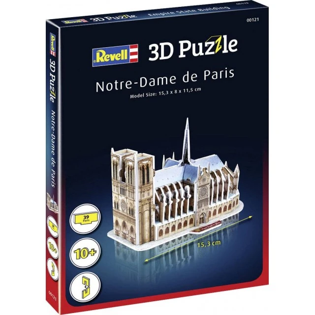 Пъзел Катедралата Нотр Дам Париж 3D, 39 части