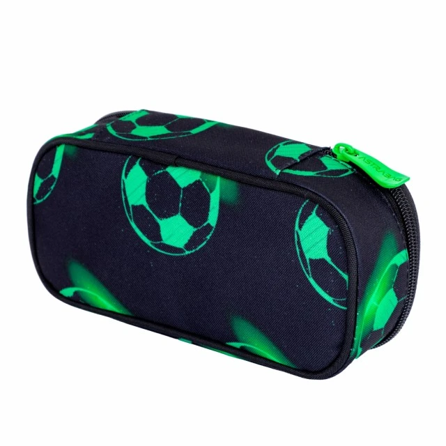 Single toiletry bag without accessories ASTRABAG Soccer ball Neon, AC6, 22 x 9 x 5 cm