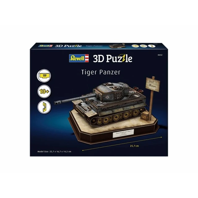 Puzzle, Revell, German tank Tiger I 3D, 200 pieces