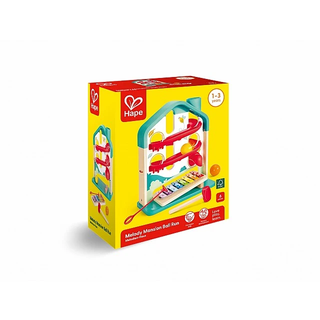 Children’s music track with balls and xylophone, Hape, 6 parts