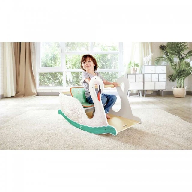 Wooden rocker 2-in-1 Hape, swan, 82.4 x 50.4 x 38.4 cm