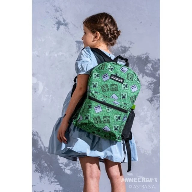 MINECRAFT Creeper 4 Piece Student Set Backpack and Accessories