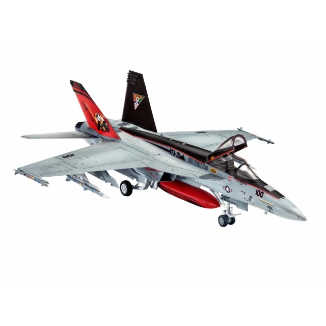 Assembly model, Revell, FA-18E Super Hornet aircraft, 63 parts
