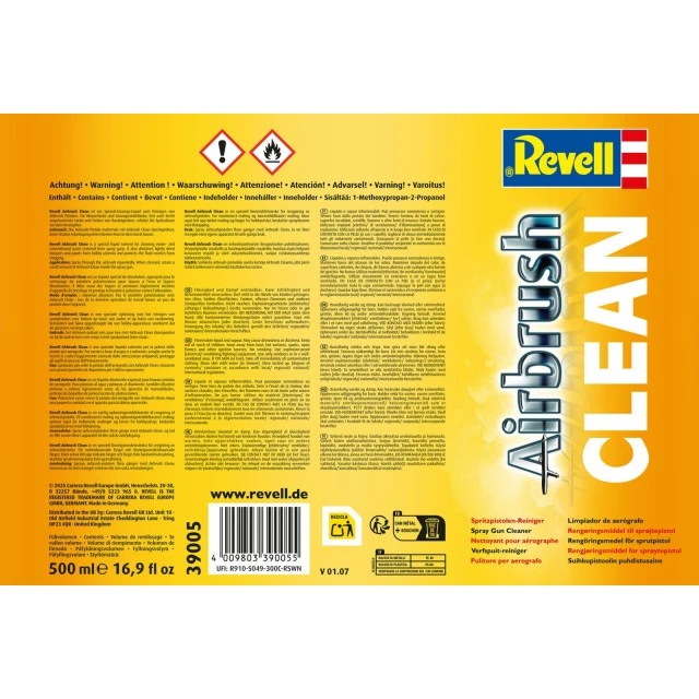 Cleaning spray, Revell, For airbrush, 500 ml